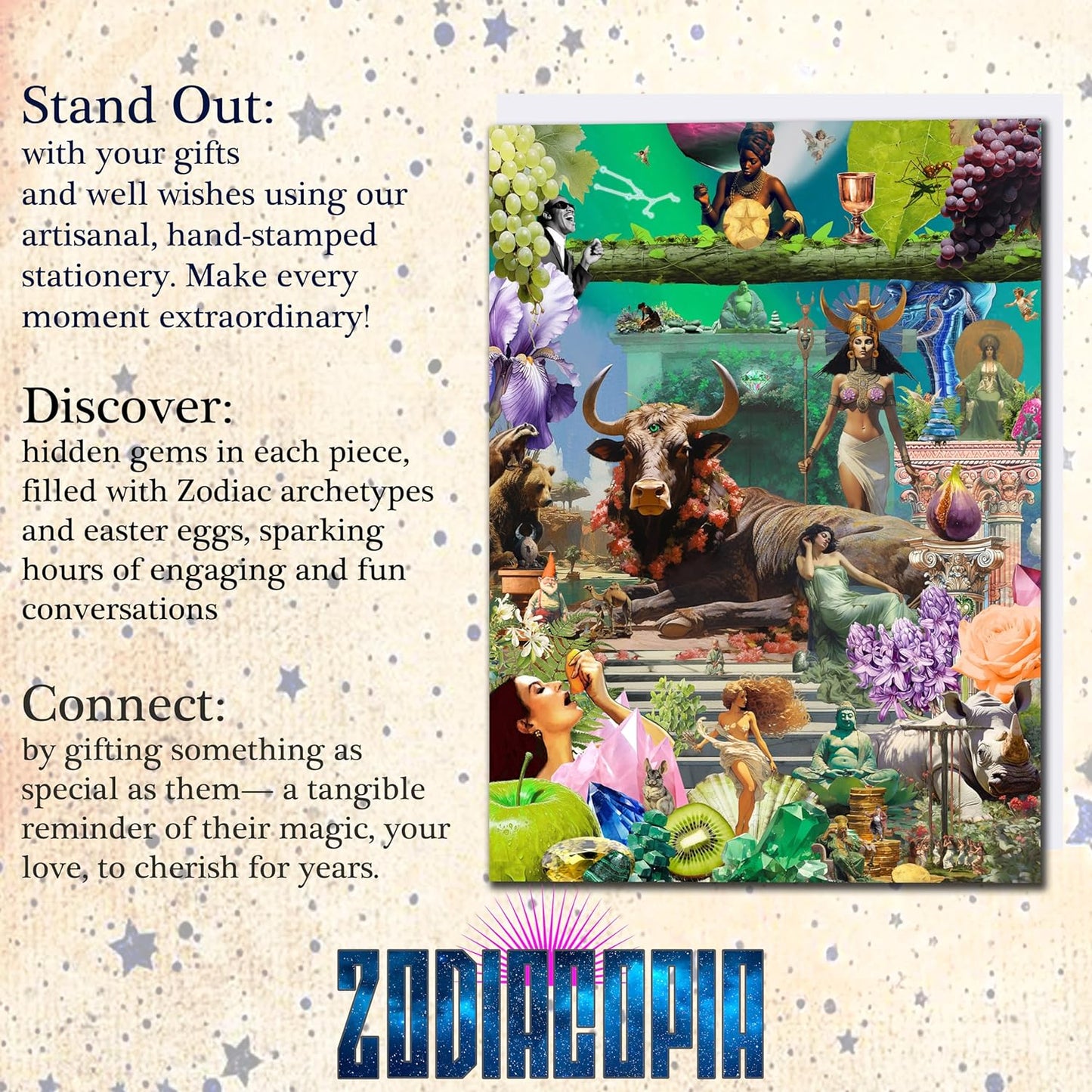 Secrets of the Zodiac Stationery Set - 12 5x7" Pieces (Zodiac Signs) with Custom Stamped Envelopes - Fantasy & Astrology Collectibles (Set of 12)